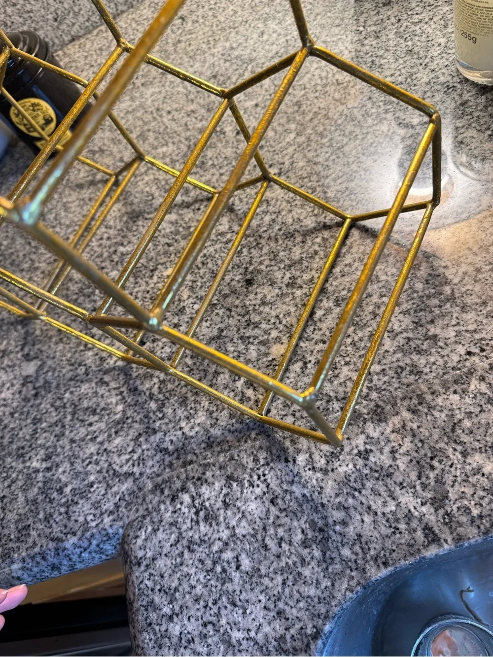 Gold Geometric Wine Rack - Picture 7 of 7